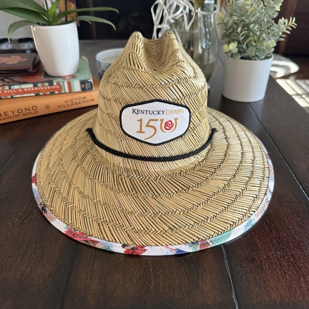 Reyn Spooner Kentucky Derby 151st Anniversary Straw Hat Adjustable Drawstring